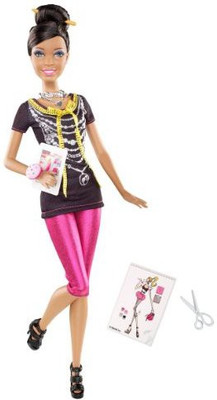 Barbie I Can Be Fashion Designer African American(Multicolor)