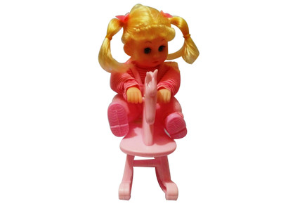 9 Perfect Cute Musical Doll Rocking on Horse(Pink)