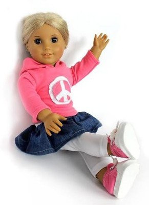 Dress Along Dolly Clothes For American Girl4 Pc Peace To The World Outfit ""(Multicolor)
Dress Along Dolly Clothes For American Girl4 Pc Peace To The World Outfit ""(Multicolor)