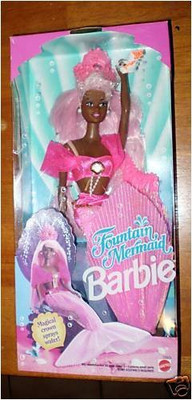 Barbie Fountain Mermaid African American(Pink)