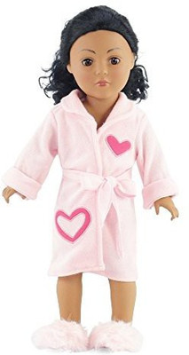 Emily Rose Doll Clothes 18 Inch Robe Clothes Fit American Girl Pink Heart Bathrobe(Pink)
Emily Rose Doll Clothes 18 Inch Robe Clothes Fit American Girl Pink Heart Bathrobe(Pink)