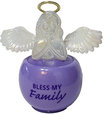 We pay your sales tax Dancing Purple "Bless My Family" Angel Flap Wings Solar(Multicolor)