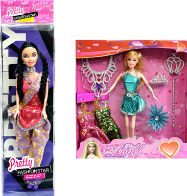 Amaya Pretty Fashion Doll31 Set Of 2(Multicolor)