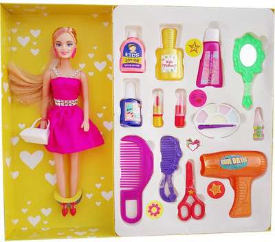 Dream Bag Miss World Doll With Girl Accessories(Pink)