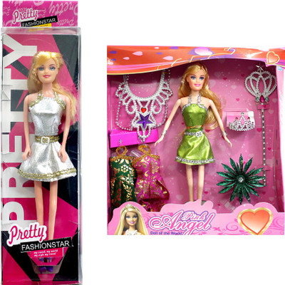 Amaya Pretty Fashion Doll178 Set Of 2(Multicolor)
