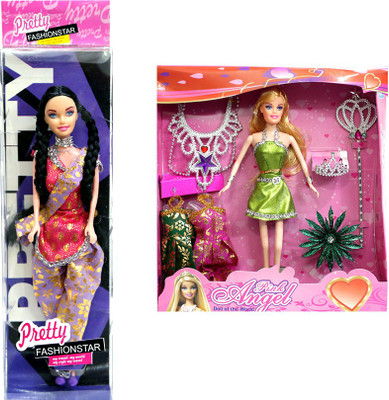 Amaya Pretty Fashion Doll29 Set Of 2(Multicolor)