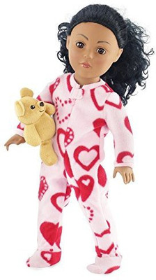 Emily Rose Doll Clothes 18 Inch Pink Footed Heart Pajamas With Teddy Bear Clothes(Multicolor)
Emily Rose Doll Clothes 18 Inch Pink Footed Heart Pajamas With Teddy Bear Clothes(Multicolor)