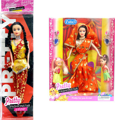 Amaya Pretty Fashion Doll39 Set Of 2(Multicolor)