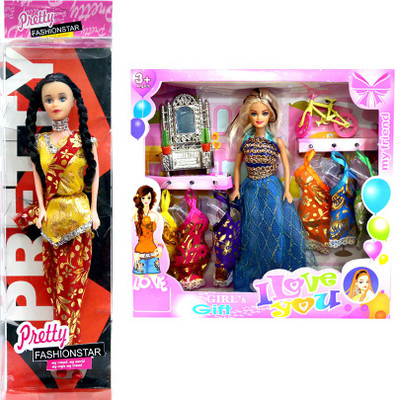 Amaya Pretty Fashion Doll53 SET of 2(Multicolor)