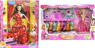 Amaya Pretty Fashion Doll313 Set Of 2(Multicolor)