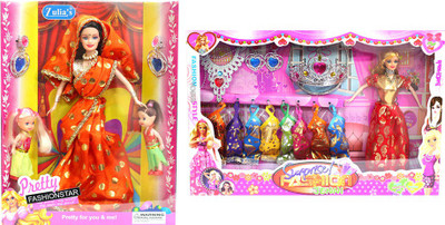 Amaya Pretty Fashion Doll286 Set Of 2(Multicolor)