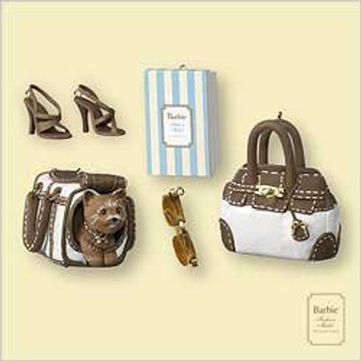 Barbie MIB 2006 Hallmark Ornament Fashion Pup Set(Multicolor)