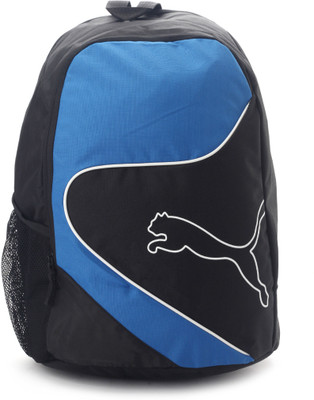 Puma New Power Cat Laptop Backpack(Black, Blue), Black and blue