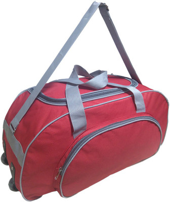 Caris 20 inch/51 cm CARIS Travel Duffel Bag(Red, Grey), Grey;red