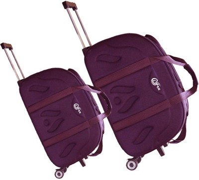 Ciffra 24 inch/61 cm Ciffra Super Light Purple Duffel Bag Duffel Strolley Bag(Purple)
Ciffra 24 inch/61 cm Ciffra Super Light Purple Duffel Bag Duffel Strolley Bag(Purple)