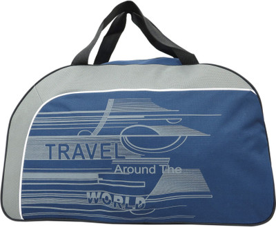 Heels & Handles Mora Travel Duffel Bag(Blue, Grey, Black), Black;blue;grey