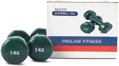 Proline PROLINE FITNESS TA-2101_GREEN_3KG Fixed Weight Dumbbell(3 kg)