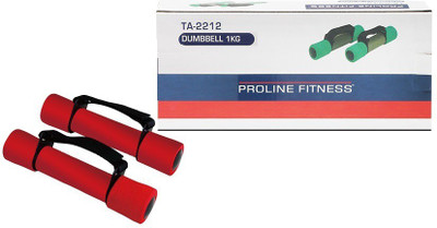 Proline Proline Fitness TA-2212 Dumbbell 1Kg RED Fixed Weight Dumbbell(1 kg)