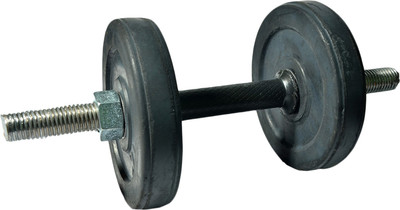 Royal 1kg Black Plates Adjustable Dumbbell(2 kg), Silver;black