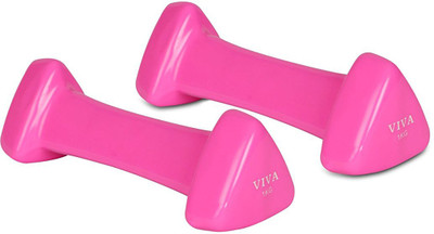 Vector X Pair of PVC Dumbbells (1KG+1KG) Fixed Weight Dumbbell(2 kg), Pink