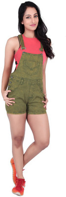 Fck-3 Women's Green Dungaree, Pgreen