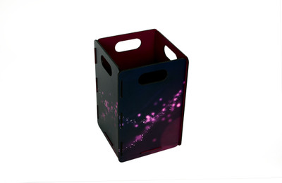 My Own Wood Dustbin(Purple)
