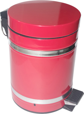 Gran Stainless Steel Dustbin(Red)
