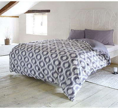 Tezerac Queen Satin Duvet Cover(Grey)