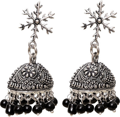 Abhooshan Designer Ethnic Silver, Alloy Jhumki Earring