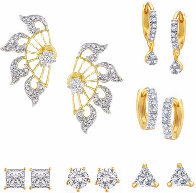 Parinaaz Style Diva Cubic Zirconia Alloy Earring Set