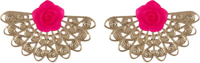 Fabula Two in One Gold & Rani Pink Rose Filigree Traditional Ethnic Jewellery Ear Stud for Women, Girls & Ladies Metal Stud Earring
Fabula Two in One Gold & Rani Pink Rose Filigree Traditional Ethnic Jewellery Ear Stud for Women, Girls & Ladies Metal Stud Earring