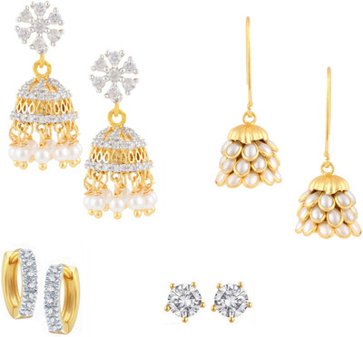 Parinaaz Style Diva Cubic Zirconia Alloy Earring Set