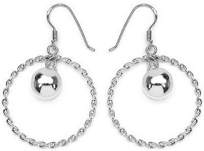 Johareez Beautiful Sterling Silver Dangle Earring