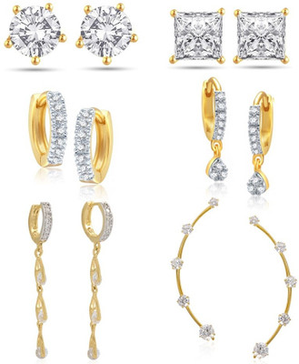 Penny Jewels Princess Diamond Alloy Earring Set