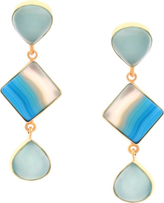 Orolush Flawless Blue Designer Calcy stone Copper Drop Earring 
Orolush Flawless Blue Designer Calcy stone Copper Drop Earring