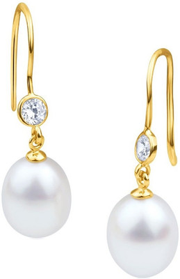 Kataria Jewellers Designer Diamond Silver Hoop Earring