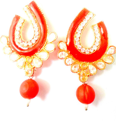 Kshitij Jewels Meenakari- Azure Color of Heaven Alloy Drop Earring