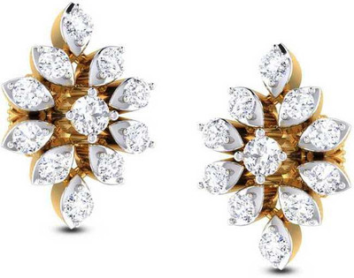 Kiara Jewellery Yogini Cubic Zirconia Silver Stud Earring