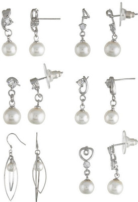 Nisa Pearls New Era Pearl Alloy Drop Earring