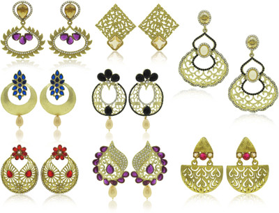 Jeweltech Wedding Designer Princess Delight Combo Pack Of 8 Crystal Alloy Earring Set
Jeweltech Wedding Designer Princess Delight Combo Pack Of 8 Crystal Alloy Earring Set