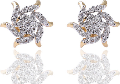 Jisha Yellow Gold 14kt Diamond Stud Earring