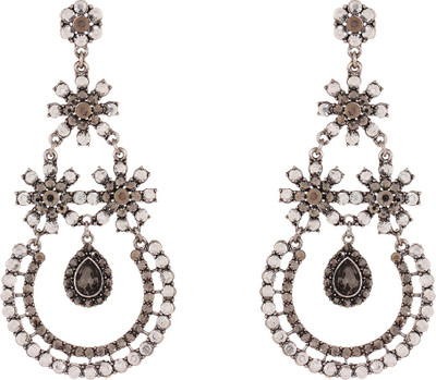 Pink Rose Silver Appeal Metal Dangle Earring