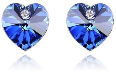 Silver Shoppee Designer Crystal Alloy Stud Earring