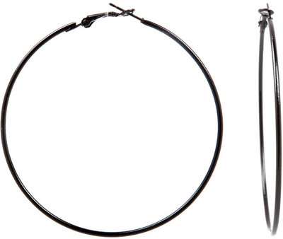 Tsquare Back in Black Big Size Alloy Hoop Earring
