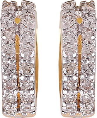 Jisha Romance Diamond Yellow Gold 18kt Diamond Hoop Earring