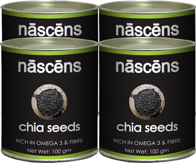 Nascens Chia Seeds(400 g, Pack of 4)