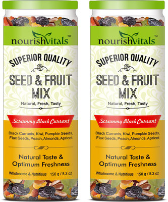 NourishVitals Healthy Seed & Fruit Mix - Scrummy Black Currant - Breakfast / Snacks Trail Mix(150.0 g, Pack of 2)
NourishVitals Healthy Seed & Fruit Mix - Scrummy Black Currant - Breakfast / Snacks Trail Mix(150.0 g, Pack of 2)