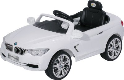 Toyhouse Officially licensed BMW 4 series coupe Rechargeable Car Battery Operated Ride On(White), Multicolor