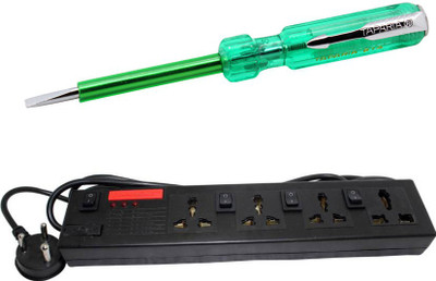 Pinnacle 4 Socket Individual Switch 5 Meter Cord Regular Series Computer Buster + Line tester set of 2 Electrical Combo(Pack of 2)
Pinnacle 4 Socket Individual Switch 5 Meter Cord Regular Series Computer Buster + Line tester set of 2 Electrical Combo(Pack of 2)
