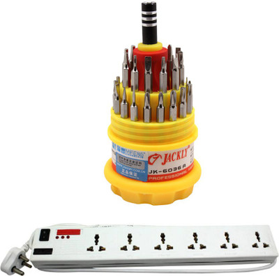 Pinnacle 6 Socket 1 Switch 5 Meter Cord Deluxe Series Computer Buster + Jackly Multi screwdriver Set of 2 Electrical Combo(Pack of 2)
Pinnacle 6 Socket 1 Switch 5 Meter Cord Deluxe Series Computer Buster + Jackly Multi screwdriver Set of 2 Electrical Combo(Pack of 2)